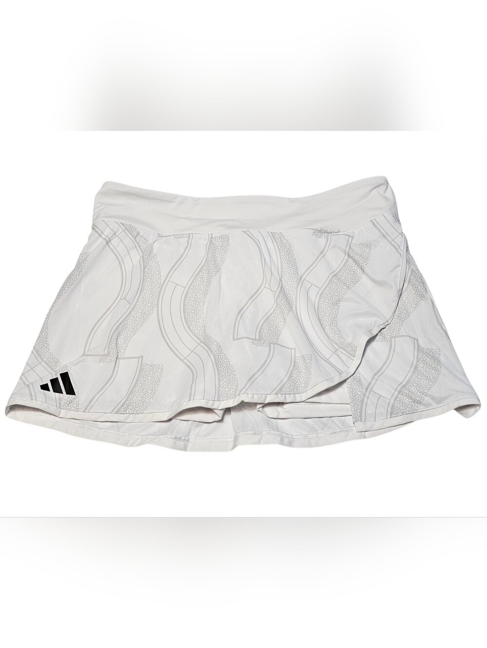 Adidas Aeroready Women's White / Gray Graphic Wrap Tennis Skirt Skort Size XL